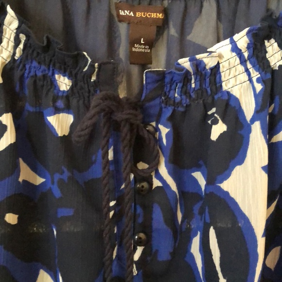 Dana Buchman print peasant style top - Picture 7 of 7